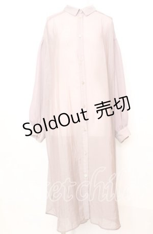 画像: 【SALE】axes femme POETIQUE / シアーロングシャツ  チャコール O-25-10-11-1039-AX-BL-IG-ZT446