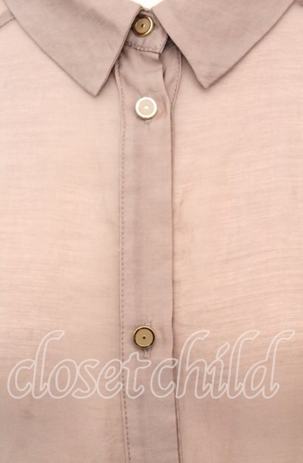 画像2: axes femme POETIQUE / シアーロングシャツ  チャコール O-25-10-11-1039-AX-BL-IG-ZT446 (2)