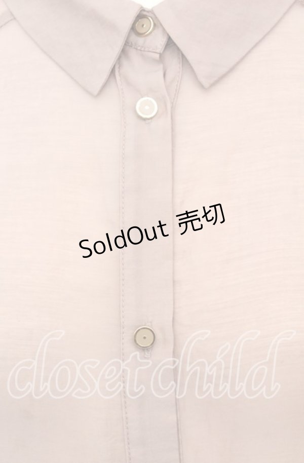 画像2: 【SALE】axes femme POETIQUE / シアーロングシャツ  チャコール O-25-10-11-1039-AX-BL-IG-ZT446 (2)