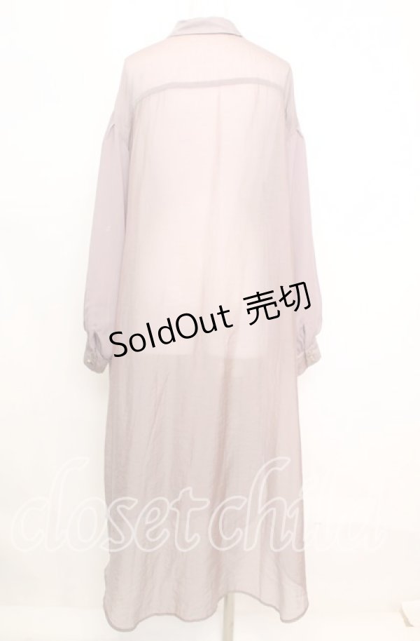 画像3: 【SALE】axes femme POETIQUE / シアーロングシャツ  チャコール O-25-10-11-1039-AX-BL-IG-ZT446 (3)