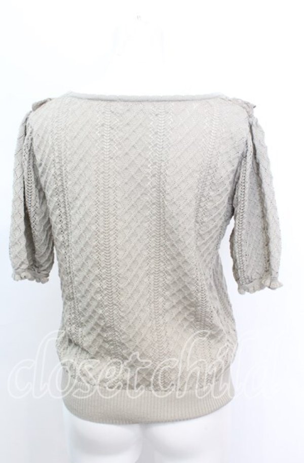 画像3: axes femme / サテンローズ付サマーニット F グリーン系 O-25-10-11-1040-AX-TO-IG-ZT052 (3)