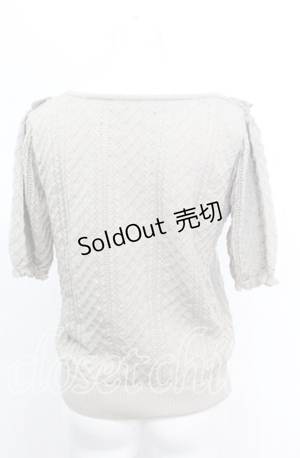 画像3: 【SALE】axes femme / サテンローズ付サマーニット F グリーン系 O-25-10-11-1040-AX-TO-IG-ZT052 (3)