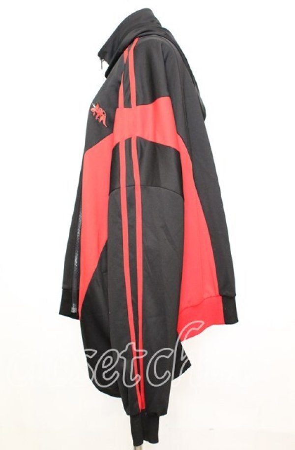 画像3: Candy Stripper / 【高橋愛×Candy Stripper】YOUTH OF RESIST SWEAT ZIP UP PARKA パーカー  レッド×ブラック O-25-10-11-1046-PU-JA-IG-ZT514 (3)