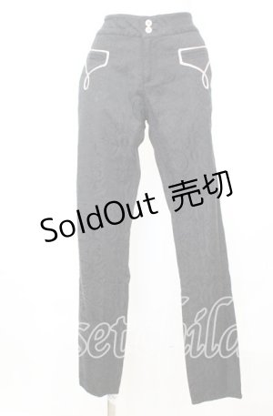 画像: 【SALE】axes femme / premium ジャガードパンツ M クロ O-25-10-11-1005-AX-PA-IG-ZT002