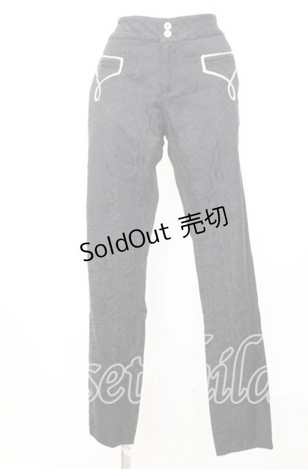 画像1: 【SALE】axes femme / premium ジャガードパンツ M クロ O-25-10-11-1005-AX-PA-IG-ZT002 (1)