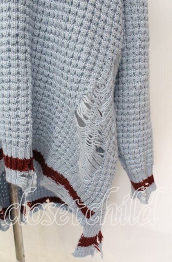 画像3: Candy Stripper / CND COLLEGE ニット  サックス O-25-10-11-1047-PU-TO-IG-ZT094 (3)