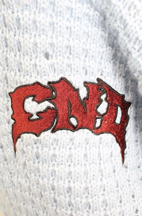 画像4: Candy Stripper / CND COLLEGE ニット  サックス O-25-10-11-1047-PU-TO-IG-ZT094 (4)