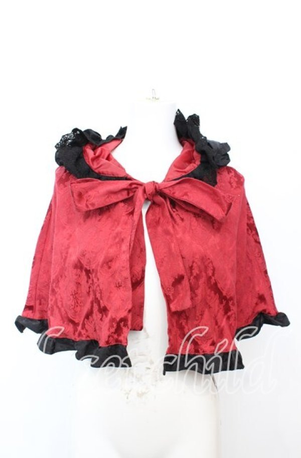 画像1: ATELIER PIERROT / 薔薇色の憤怒 ケープ  レッド×ブラック O-25-10-11-1048-EL-JA-IG-OS (1)