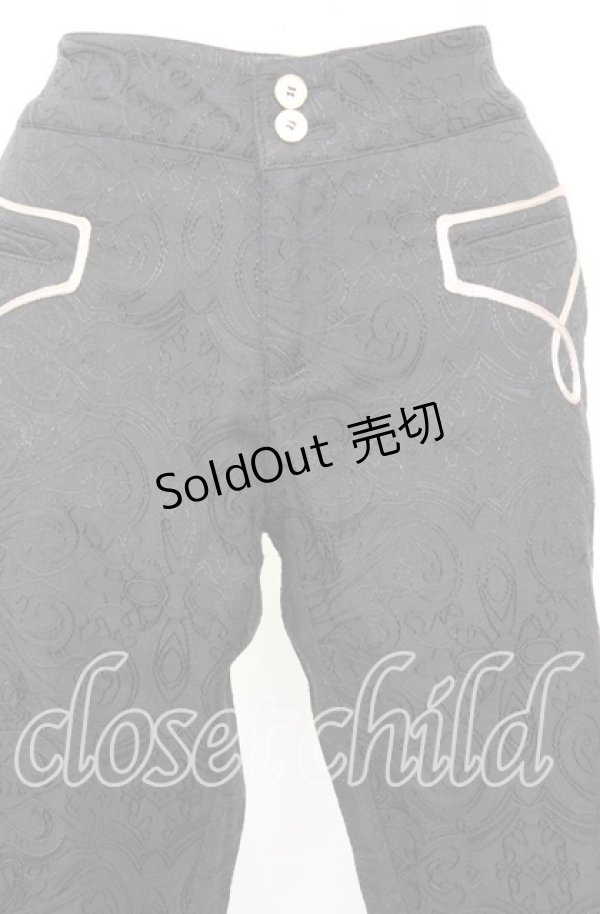 画像2: 【SALE】axes femme / premium ジャガードパンツ M クロ O-25-10-11-1005-AX-PA-IG-ZT002 (2)