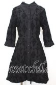 画像1: KILL STAR / Vanda Flocked Collar Dress ドレス XL ブラック O-25-10-11-1050-SL-OP-IG-OS (1)