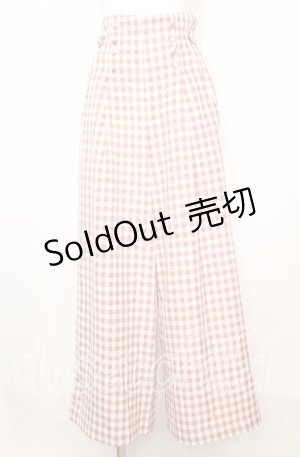 画像: axes femme POETIQUE / ギンガムチェックパンツ  オレンジ系 O-25-10-11-1006-AX-PA-IG-OS