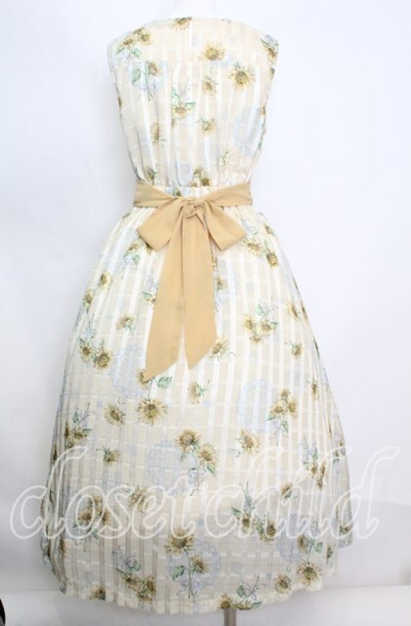 画像2: axes femme POETIQUE / ヒマワリレースロングワンピース  イエロー O-25-10-11-1013-AX-OP-IG-ZT507 (2)