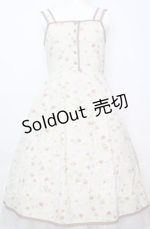 画像: 【SALE】axes femme / パイピング使シロツメ草柄ワンピース M 生成り O-25-10-11-1021-AX-OP-IG-ZT507