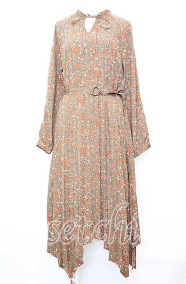 画像1: axes femme / 小花柄ワンピース  ブラウン O-25-10-11-1022-AX-OP-IG-ZT254 (1)