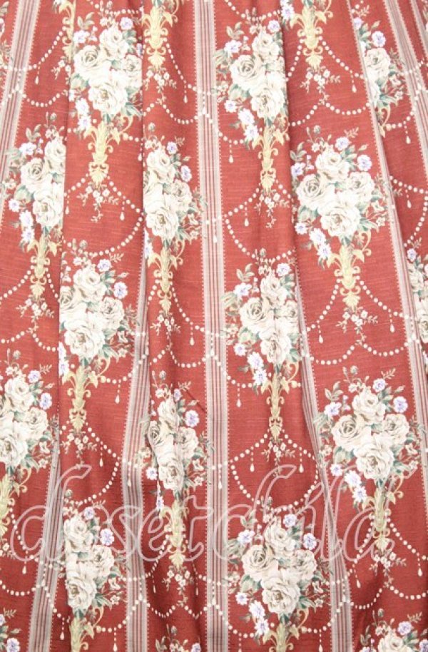 画像2: axes femme / シャンデリアフラワー柄スカート  ワイン系 O-25-10-11-1026-AX-SK-IG-ZT038 (2)