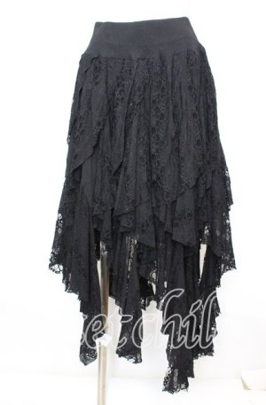 画像: PUNK RAVE / Gothic Black Irregular Skirt イレギュラースカート  ブラック O-25-10-11-1029-PU-SK-IG-OS