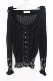 画像1: metamorphose / すかし編みリボン付きカーディガン【リボン欠品】  ブラック O-25-10-11-069-ME-TO-IG-OS (1)