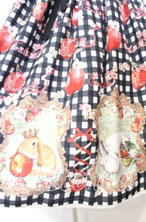 画像3: Enchantlic Enchantilly / プリリリィ 〜夢見る赤林檎〜 ギンガムチェックワンピース  クロ O-25-10-11-005-LO-OP-IG-OS (3)