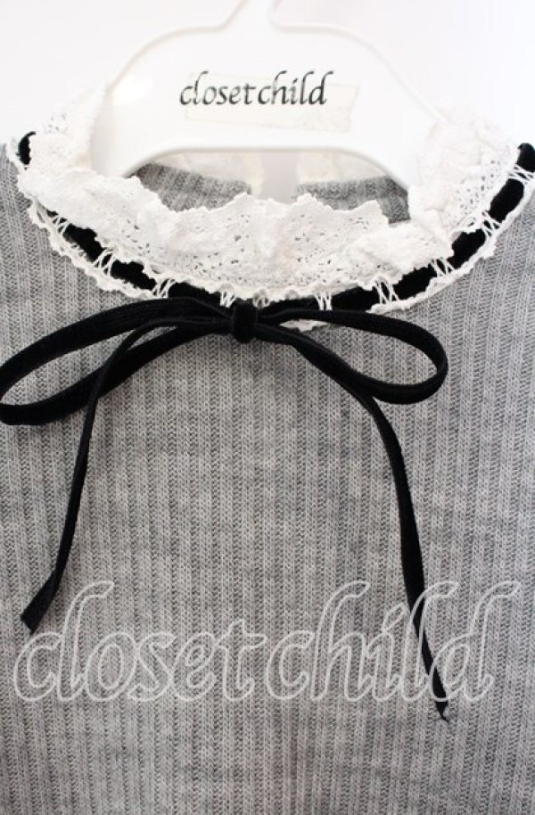 画像2: MILK / Babyリブtops  グレー O-25-10-11-086-ML-TO-OW-OS (2)