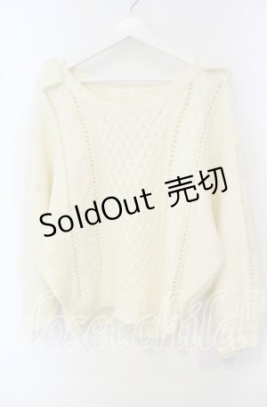 画像: LIZ LISA / ショルダーリボンニット  オフシロ O-25-10-11-087-LO-TO-OW-ZT380