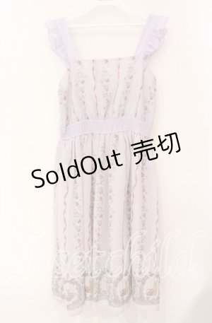 画像: axes femme POETIQUE / ラビット苺柄ワンピース M ラベンダー O-25-10-11-097-AX-OP-OW-OS