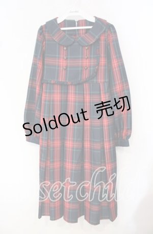 画像: FLC / チェック柄ボックスプリーツワンピース S グリーン O-25-10-11-099-LO-OP-OW-OS