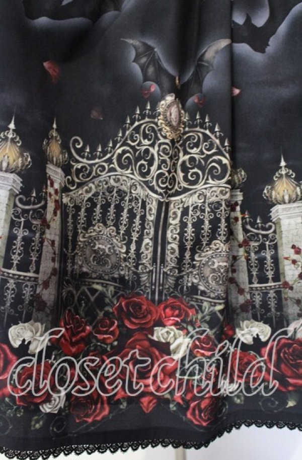 画像2: Enchantlic Enchantilly / 幻影薔薇城〜コウモリ公爵からの招待状〜スカート  赤い夜 O-25-10-11-010-LO-SK-IG-OS (2)