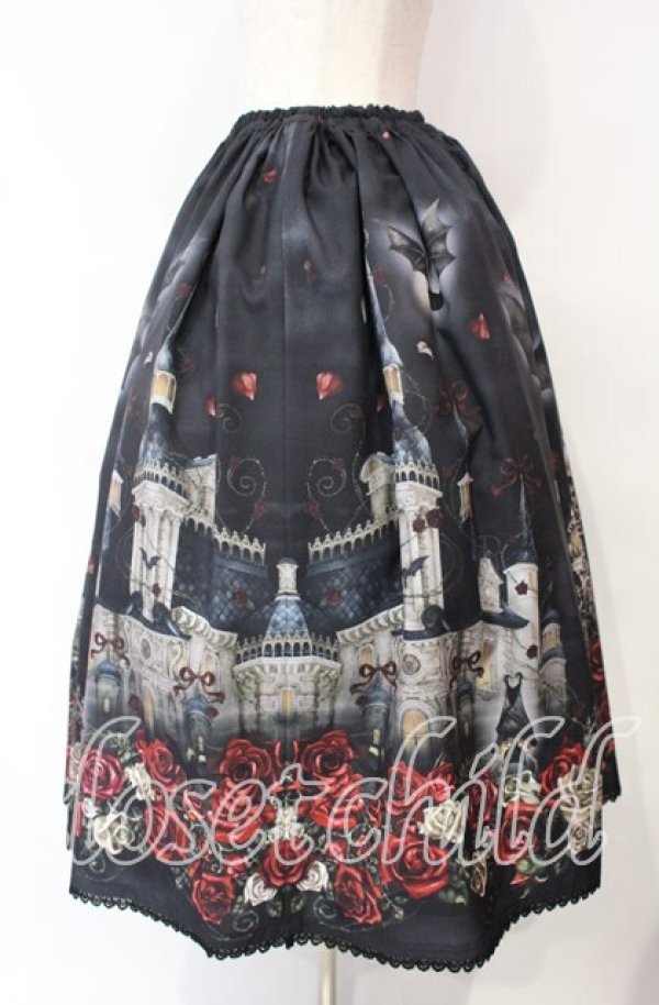 画像3: Enchantlic Enchantilly / 幻影薔薇城〜コウモリ公爵からの招待状〜スカート  赤い夜 O-25-10-11-010-LO-SK-IG-OS (3)