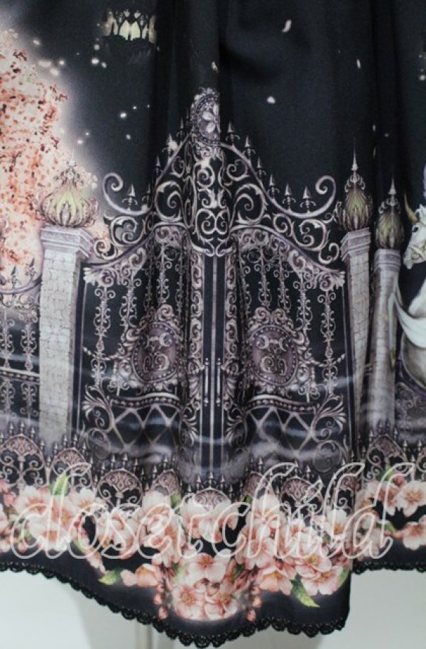 画像2: Enchantlic Enchantilly / 幻影桜城 夢幻の一角獣  スカート  黒闇の夜 O-25-10-11-013-LO-SK-IG-OS (2)