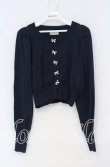 画像1: Cherirulu Chocola / リボンボタンカーディガン S ネイビー O-25-10-14-004-LO-TO-OW-OS (1)