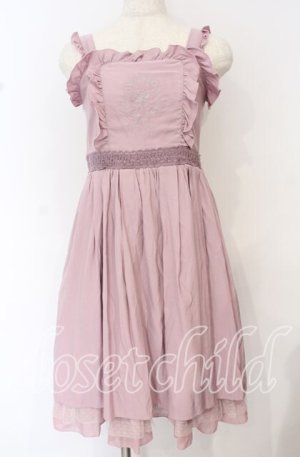 画像: axes femme POETIQUE / メルヘン刺繍フリルワンピース M ラベンダー O-25-10-14-005-AX-OP-OW-OS