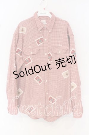 画像: Karl Helmut / ギンガムパッチブラウス  アカ O-25-10-14-049-EL-BL-IG-ZI