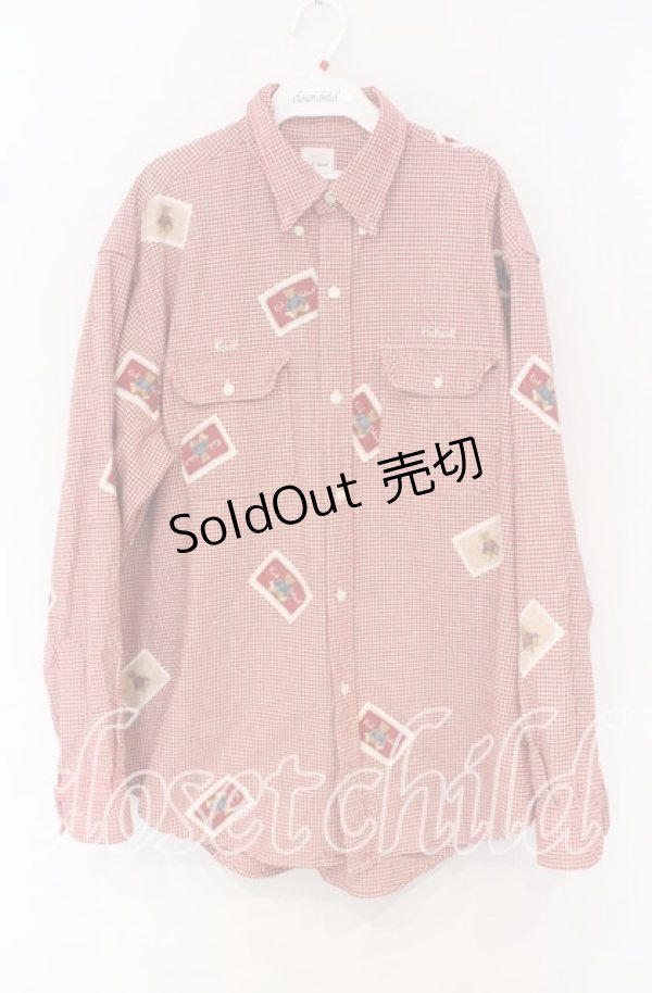 画像1: Karl Helmut / ギンガムパッチブラウス  アカ O-25-10-14-049-EL-BL-IG-ZI (1)