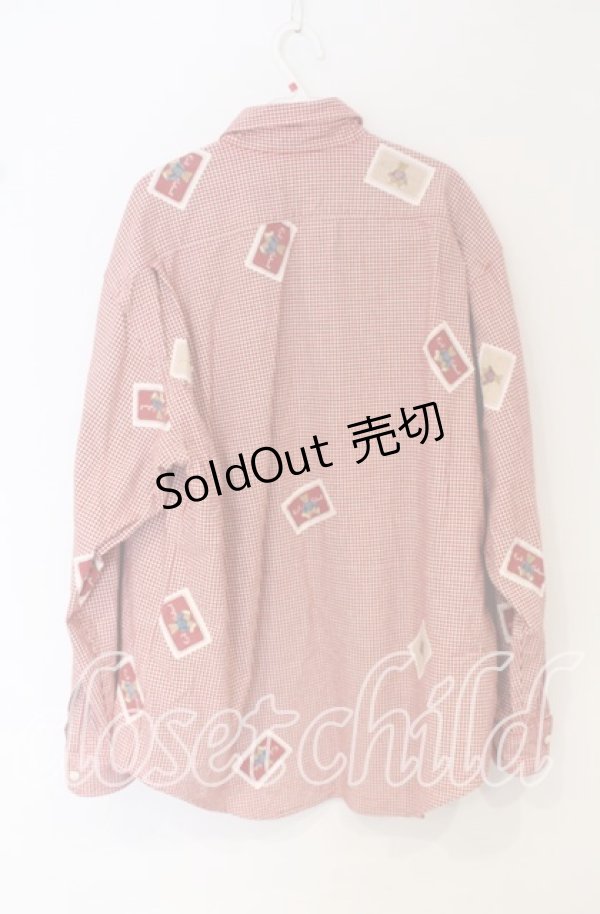 画像2: Karl Helmut / ギンガムパッチブラウス  アカ O-25-10-14-049-EL-BL-IG-ZI (2)