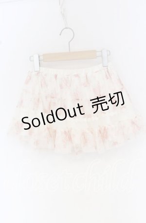 画像: LIZ LISA / ドットチュールローズプリントミニスカート  オフ O-25-10-14-053-LO-SK-OW-OS