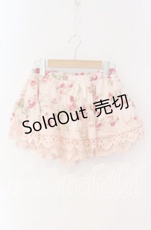 画像: LIZ LISA / はしごレース起毛スカパン  ピンク O-25-10-14-066-LO-PA-OW-OS
