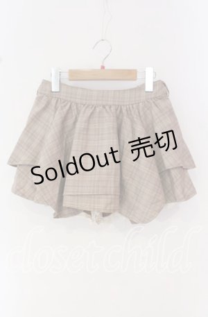 画像: LIZ LISA / 裾レースチェックスカパン  ブラウン O-25-10-14-067-LO-SK-OW-OS