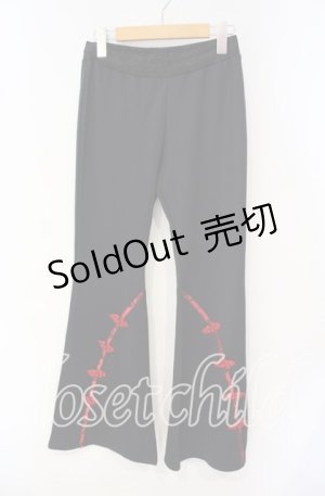 画像: Qutie Frash / チャイナパンツ  ブラック×レッド O-25-10-14-074-QU-PA-OW-OS