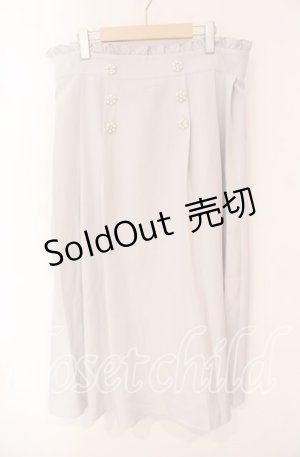 画像: 【SALE】DearMyLoveWhip / ビッグリボンビジュープリーツスカート 5L ライトグレー O-25-10-14-077-LO-SK-IG-ZT524