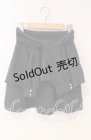 画像: axes femme / シャツ巻き風イレヘムミニスカート  ネイビー O-25-10-14-081-AX-SK-IG-OS
