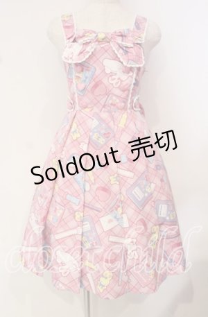 画像: Angelic Pretty / Fancy Stationeryジャンパースカート  ピンク O-25-10-14-090-AP-OP-IG-OS