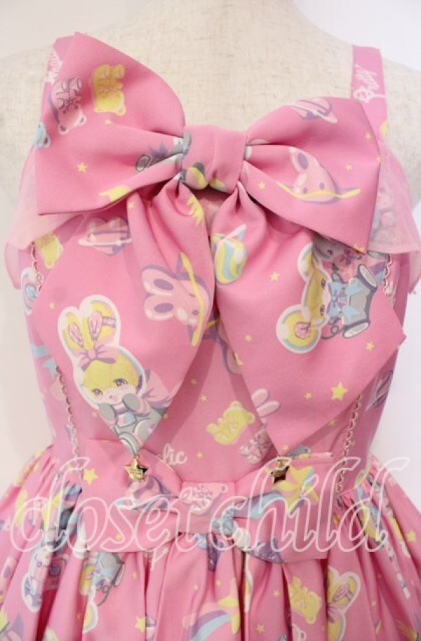 画像2: Angelic Pretty / SPACE TOYSジャンパースカート  ピンク O-25-10-14-091-AP-OP-IG-OS (2)