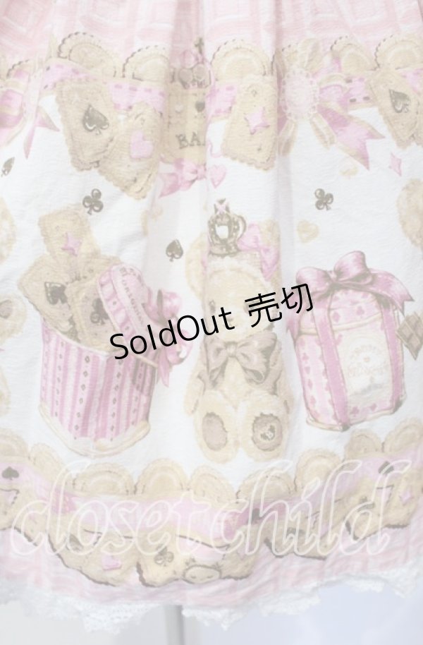 画像3: BABY,THE STARS SHINE BRIGHT / くまくみゃちゃんのスウィートチョコレート柄ベビードールジャンパースカート  ピンク O-25-10-14-092-BA-OP-OW-OS (3)