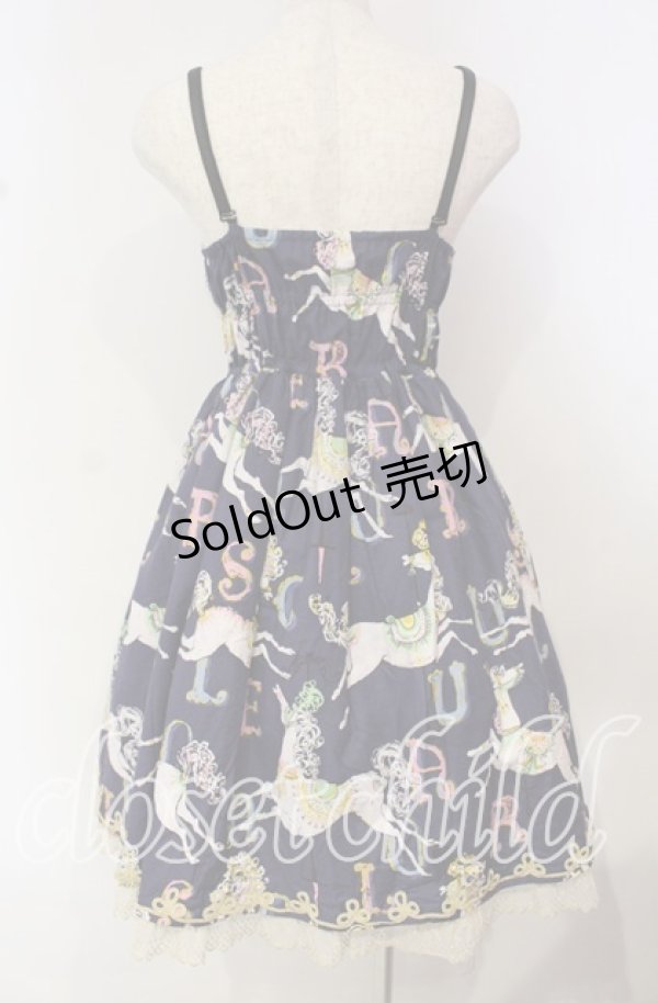 画像5: Belette / サーカス柄ジャンパースカート  ネイビー O-25-10-14-096-LO-OP-IG-OS (5)