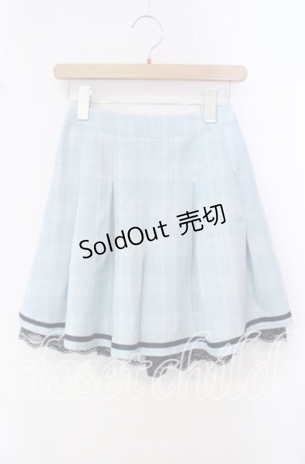 画像1: axes femme POETIQUE / 格子チェックスカパン M サックス O-25-10-14-102-AX-PA-OW-ZT015 (1)