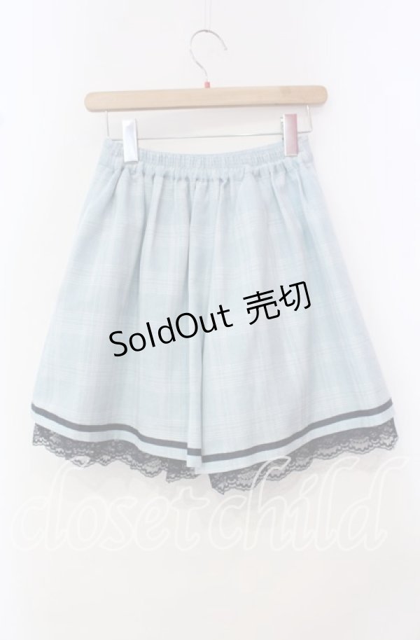 画像3: axes femme POETIQUE / 格子チェックスカパン M サックス O-25-10-14-102-AX-PA-OW-ZT015 (3)