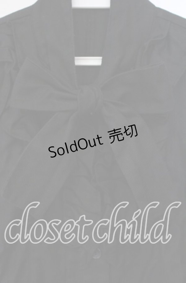 画像2: Innocent World / スタンドカラーブラウス M クロ O-25-10-14-110-IW-BL-OW-OS (2)