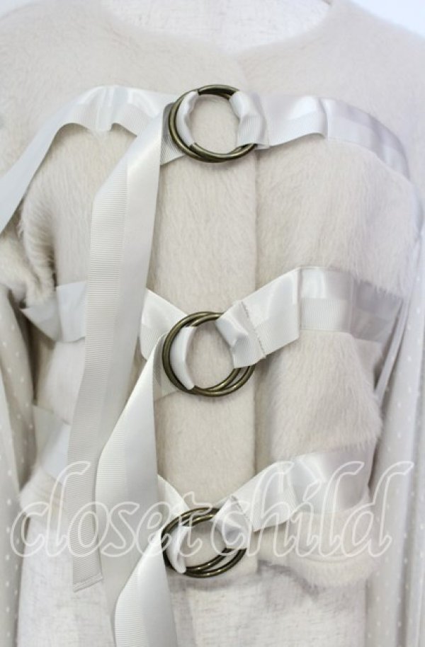 画像2: pays des fees  / ドットチュール切り替えショートジャケット  アイボリー O-25-10-14-112-PU-JA-OW-ZT235 (2)