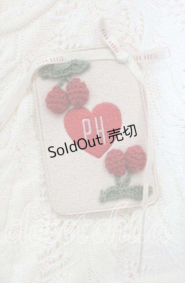 画像2: PINK HOUSE / チェリーワッペン使いニットベスト  アイボリー O-25-10-14-122-LO-TO-OW-OS (2)