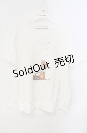 画像: alcali / 【alcali×ミカヅキフタツ】コラボマリオネットプリントAラインTシャツ  オフホワイト O-25-10-14-123-LO-TO-OW-OS